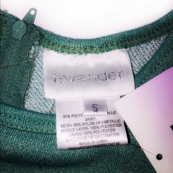 LAVENDER US ANGELS Gold & Teal Party Dress-Size 5 - Picture 5 of 5